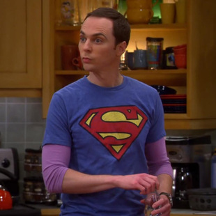 创意印花极客谢尔顿动漫英雄表演服天才也性感T恤男衣服半袖 短袖