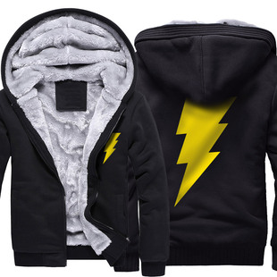 闪电侠外套DC漫画超级英雄银狐绒卫衣FLASH周边男款 休闲简约冬装