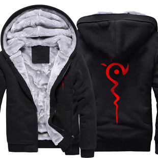 夏目友人帐银狐绒卫衣喵咪老师斑冬加厚款 外套动漫周边男棉服上衣