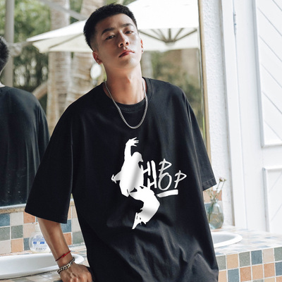嘻哈朋克短袖T恤夏季情侣纯棉服装高街街舞hiphop衣服潮流男上衣