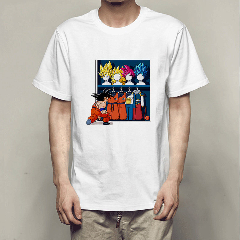 赛亚人的衣柜假发T恤轻薄T恤衫港风短袖衣服新潮男柔软男装情侣装