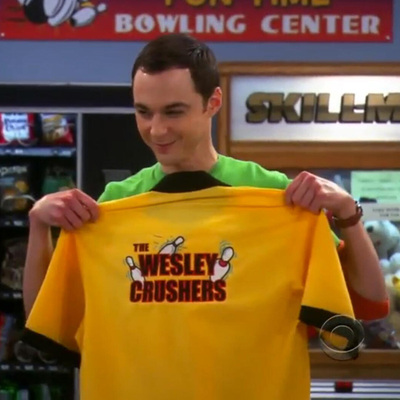 小众T恤男学生谢尔顿保龄球情侣半袖男装衣服wesley crusher短袖t