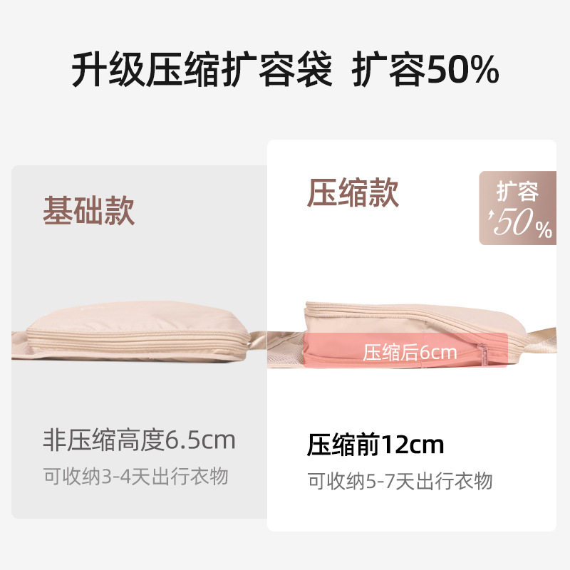旅行扩容收纳袋贴身衣服内衣内裤收纳袋出差便携行李箱衣物整理包