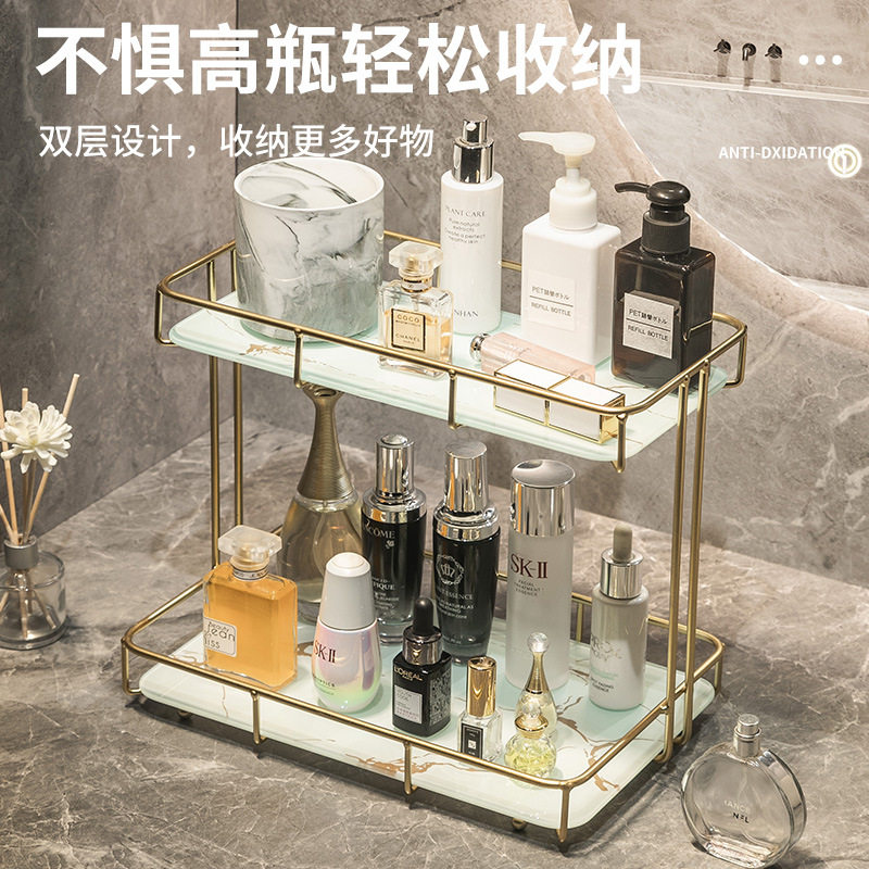 浴室置物架卫生间洗漱台桌面化妆品香水ins多层收纳架子宿舍厕所