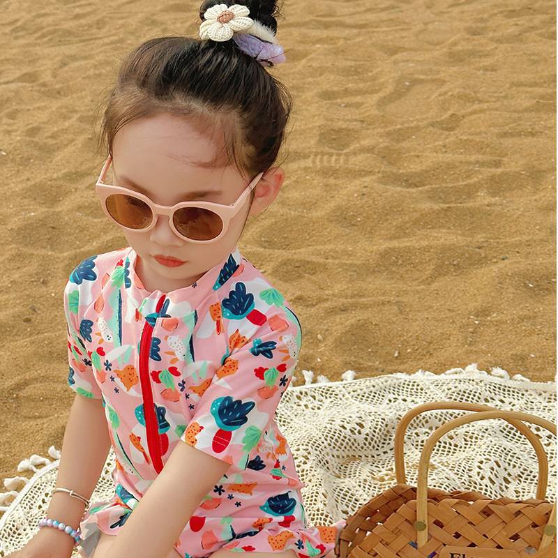儿童泳衣女童女孩新款防晒婴幼儿游泳衣小童宝宝中大童泳装备