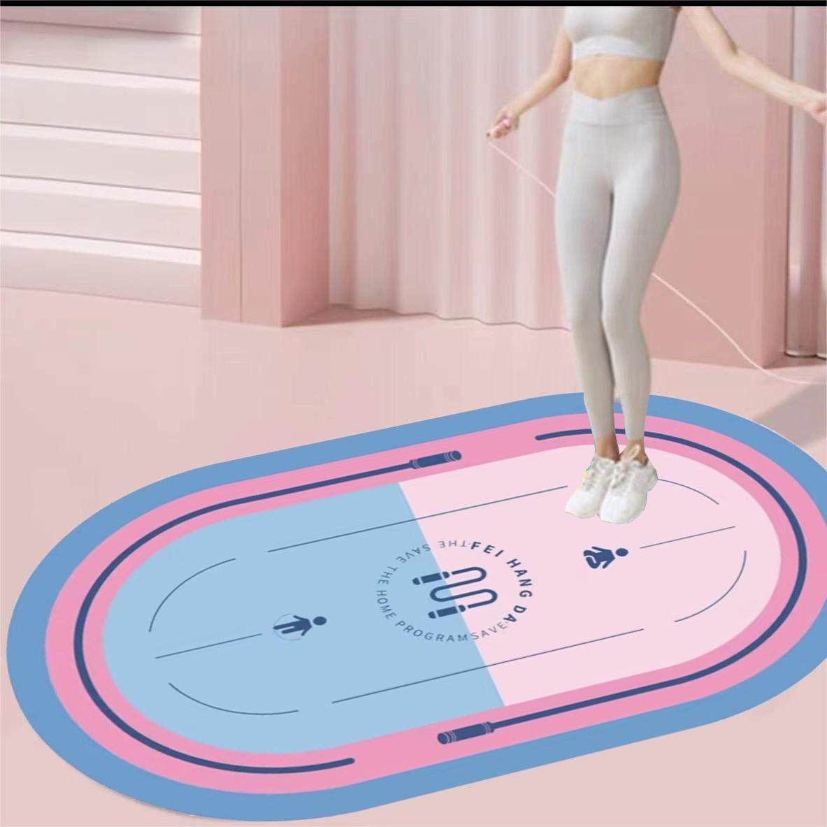 家用健身地垫跳绳跳操隔音减震垫健身房专用瑜伽垫室内运动防滑垫