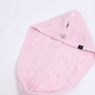 创意款双层加厚干发帽包头巾 长款成人女吸水双层浴帽干发帽包头