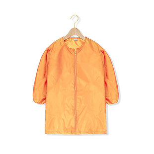 新款夏季儿童纯色透气轻薄画画衣防水前拉链幼儿小孩美术罩衣纯色