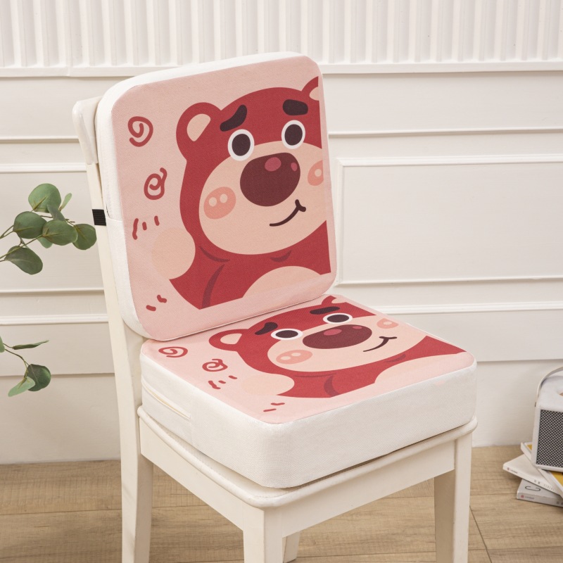 儿童增高坐垫卡通椅垫久坐护腰垫餐桌椅加高垫透气防滑四季通用款