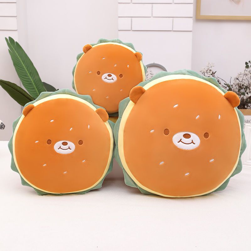 汉堡包抱枕毛绒玩具吃货零食包爬垫睡觉多功能少女心生日创意礼物