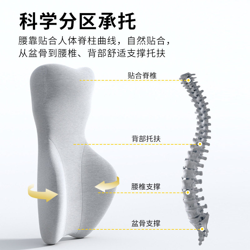 加长一体式车载汽车座椅腰靠托垫主驾开车久坐腰背缓冲支撑靠背枕