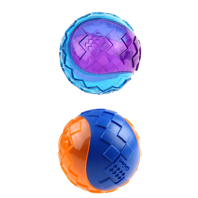 GiGwi贵为狗狗玩具Gball圆球狗球网球大中小号两只装发声狗球套装