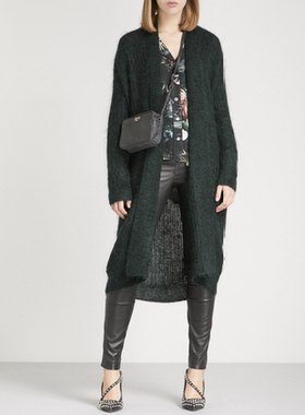 必收强货 法式ZV 超时尚晕染印花 马海毛羊毛开衫T328