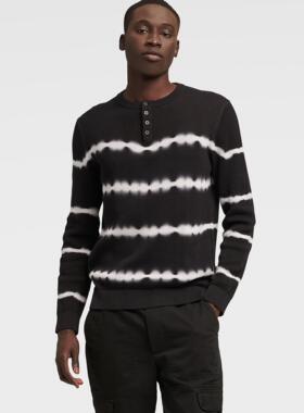 精品 DK时 109美金 超时尚扎染 帅气亨利领针织衫V671