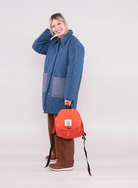 英伦时尚 LF Markey 240美金 文艺范 复古气质 撞色口袋 棉衣X704