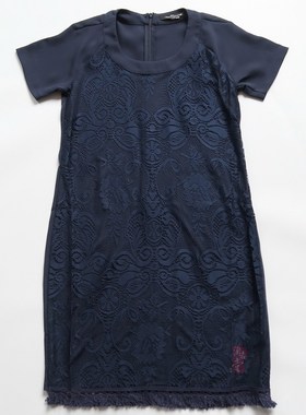 强货 意大利Fornar*na 气质型 蕾丝+流苏 时尚连衣裙V308