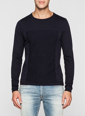 特 简约时尚风  ZG1390 立体提花大LOGO 超帅针织衫Q256