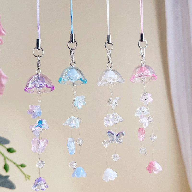 琉璃蝴蝶铃兰情侣款手机链