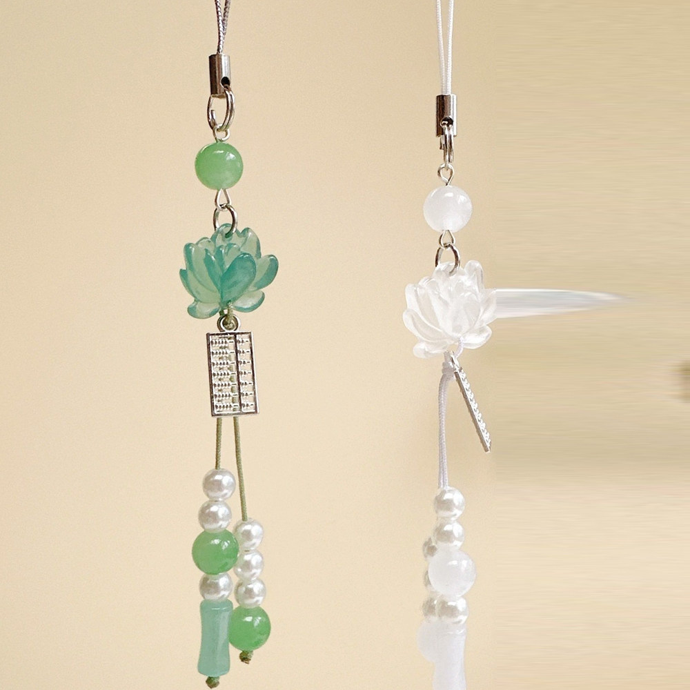 荷气生财新中式串珠手作手机链菩提子国风潮荷花挂饰古风咕本挂件,饰品/流行首饰/时尚饰品新,摆件,淘宝优惠券,粉丝福利购,淘宝优惠卷