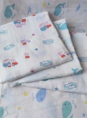 新生儿包裹巾产房纱布包巾婴儿防惊吓纱布巾假被盖毯盖单四层纱