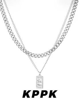 王嘉尔同款双层叠戴古巴项链锁骨链男潮INS冷淡夏天项链2026夏季