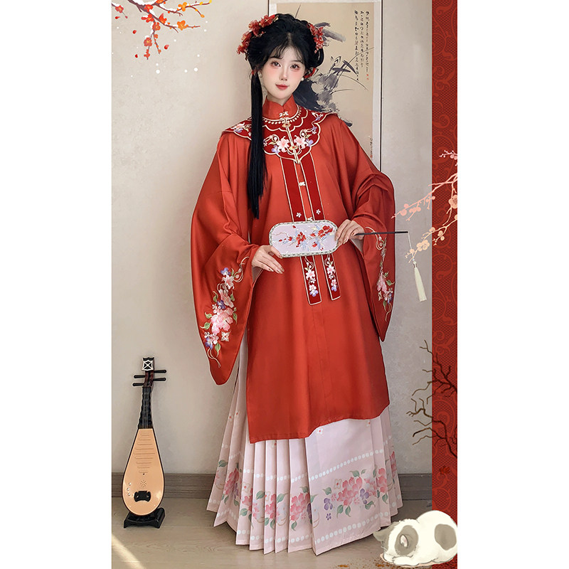 锦绣阁汉服女【征集中】明制立领重工刺绣云肩一片式马面裙春秋款