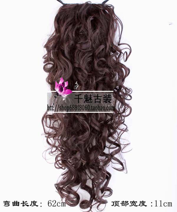 老上海民国发型假发卷发大波浪假发片马尾影楼新娘造型长发卷复古