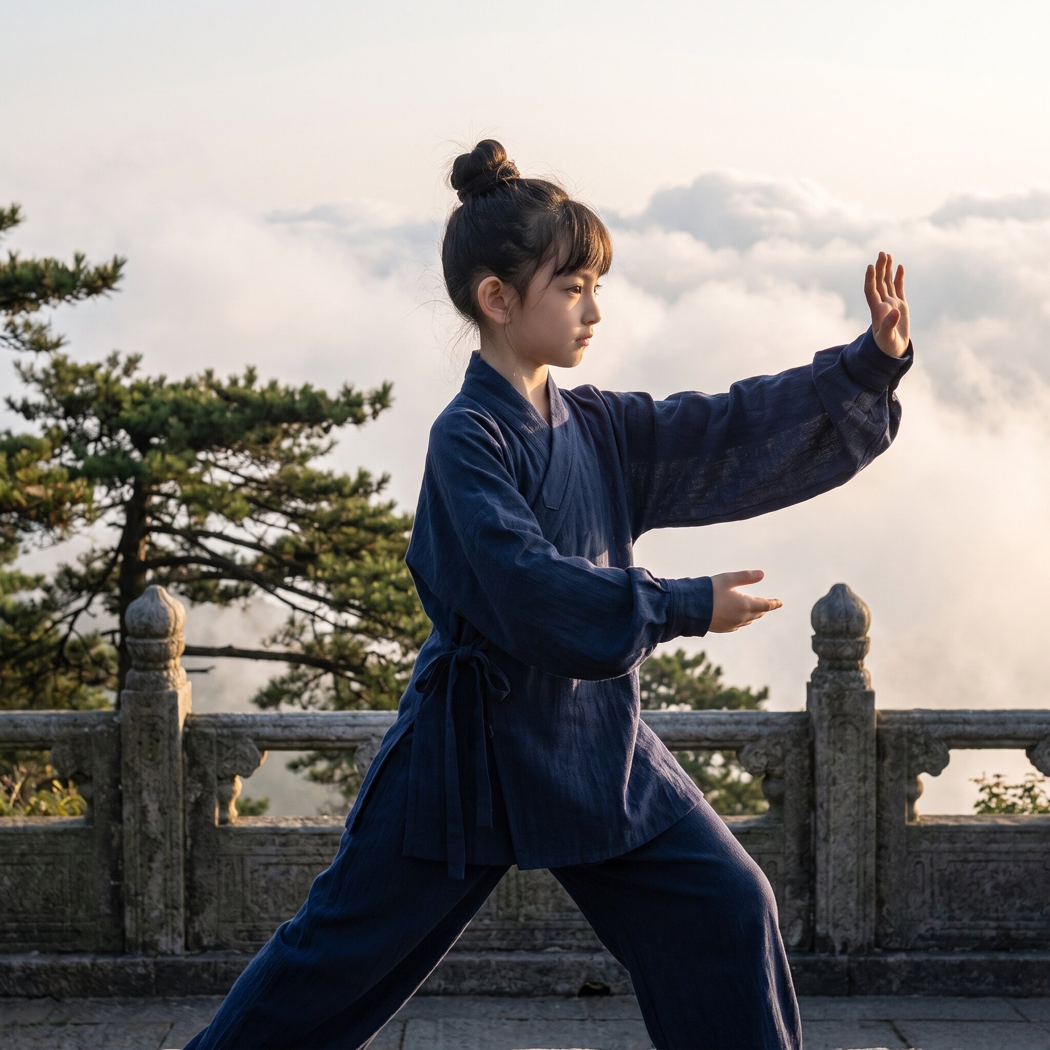 2026新款武当太极服儿童成人汉服道袍中国风套装