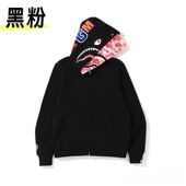 春秋季 ins 宽松学生男女情侣装 潮牌卫衣迷彩鲨鱼外套开衫 拉链帽衫