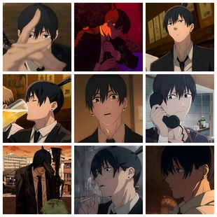 链锯人周边铁柱贴画装饰防水54张装饰高清贴纸包二次元周边贴画