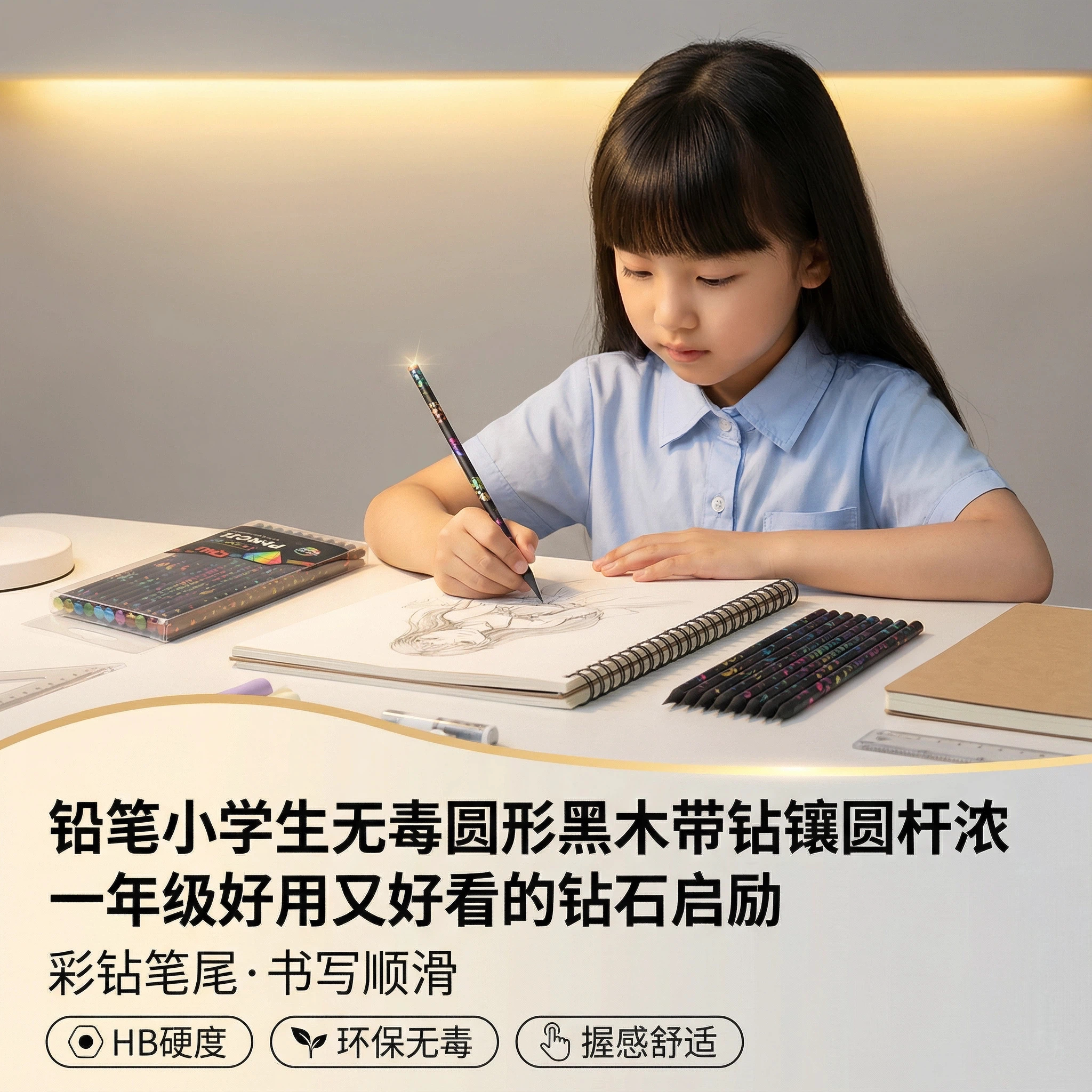 铅笔写字比较带钻镶钻圆杆好用图片