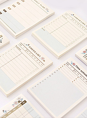 checklist本weekly计划本monthly planner便签Time schedule book