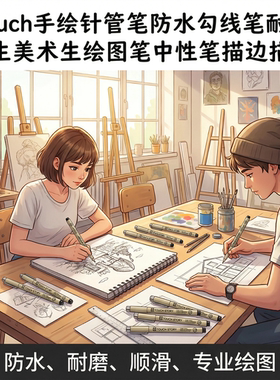 touch story手绘针管笔防水勾线笔学生美术生绘图描边描线master