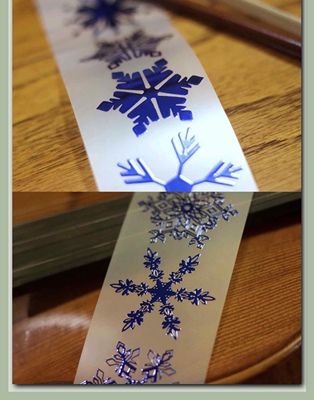 分装 和纸胶带 Fairness 手帐研究所 雪花pet 烫蓝金 手帐拼贴