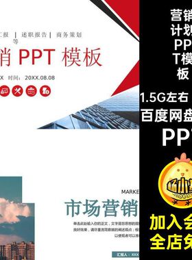 公司市场营销PPTPPT计划素材年度75款销售策划模板方案企业业绩