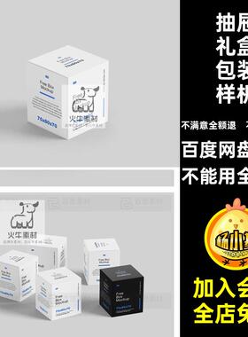 礼盒样机场景效果图贴图VIps纸盒包装长方形矩形立体PSD样机样机