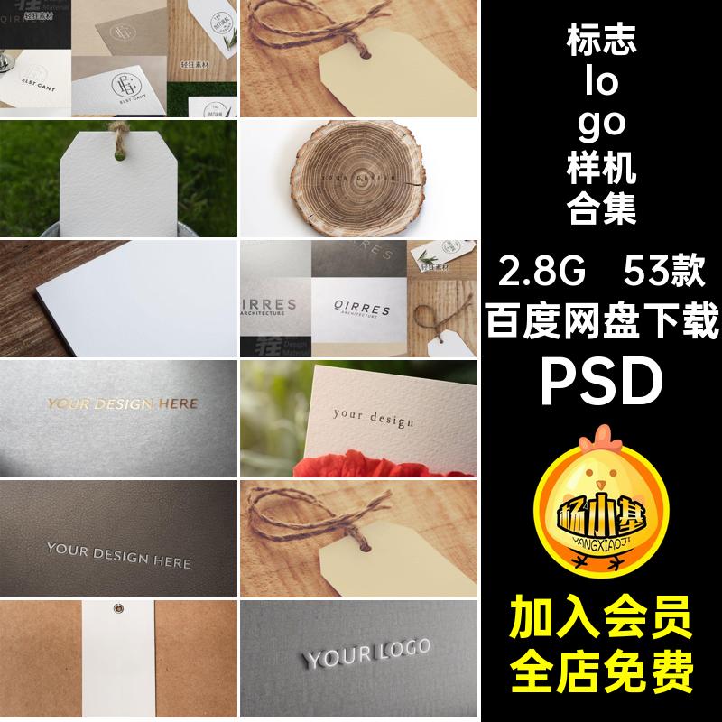 53款标志logo样机合集VILogo商标PSD标识场景图案品牌贴图智能