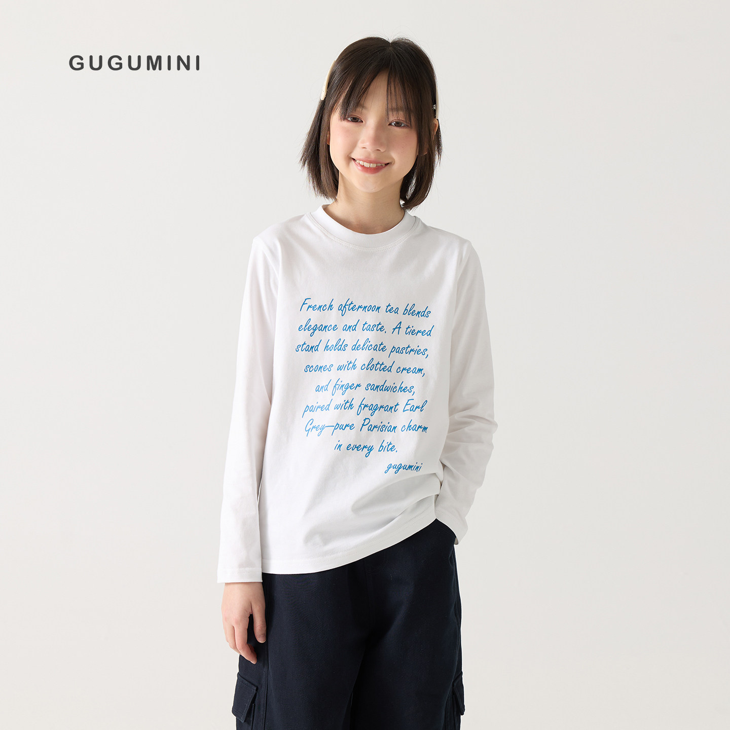gugumini童装2026女童长袖T恤图片
