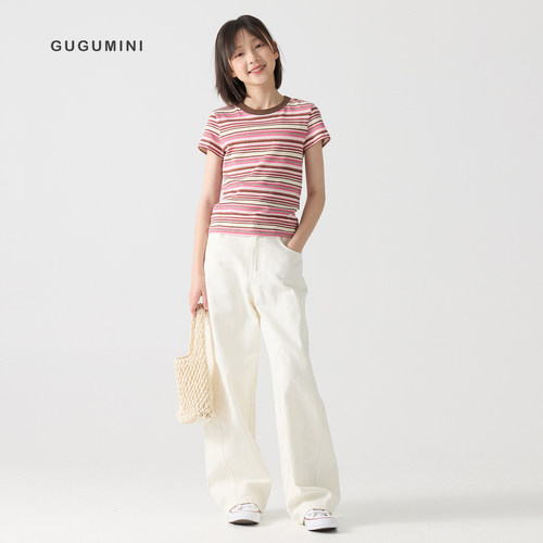 gugumini童装2026夏季短袖T恤