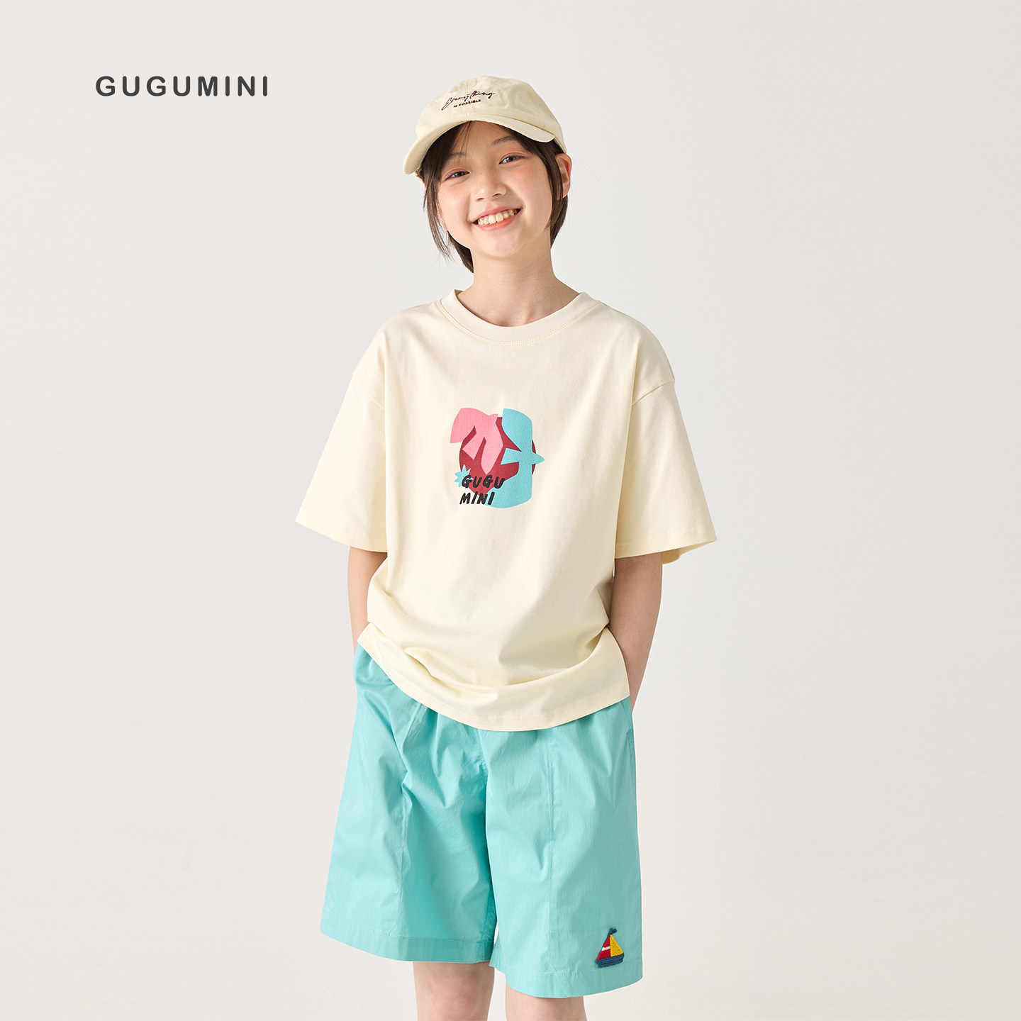 gugumini夏季女童短袖T恤图片