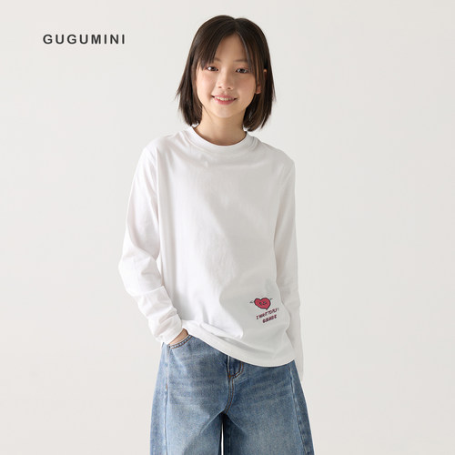 gugumini童装2026春季长袖T恤