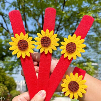 向日葵啪啪圈小红花手环中高考一举夺魁礼品学生表演好寓意小礼物