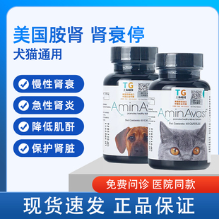 美国AminAvast胺肾狗猫慢性肾衰犬降磷肌酐护肾透损伤衰竭安心停