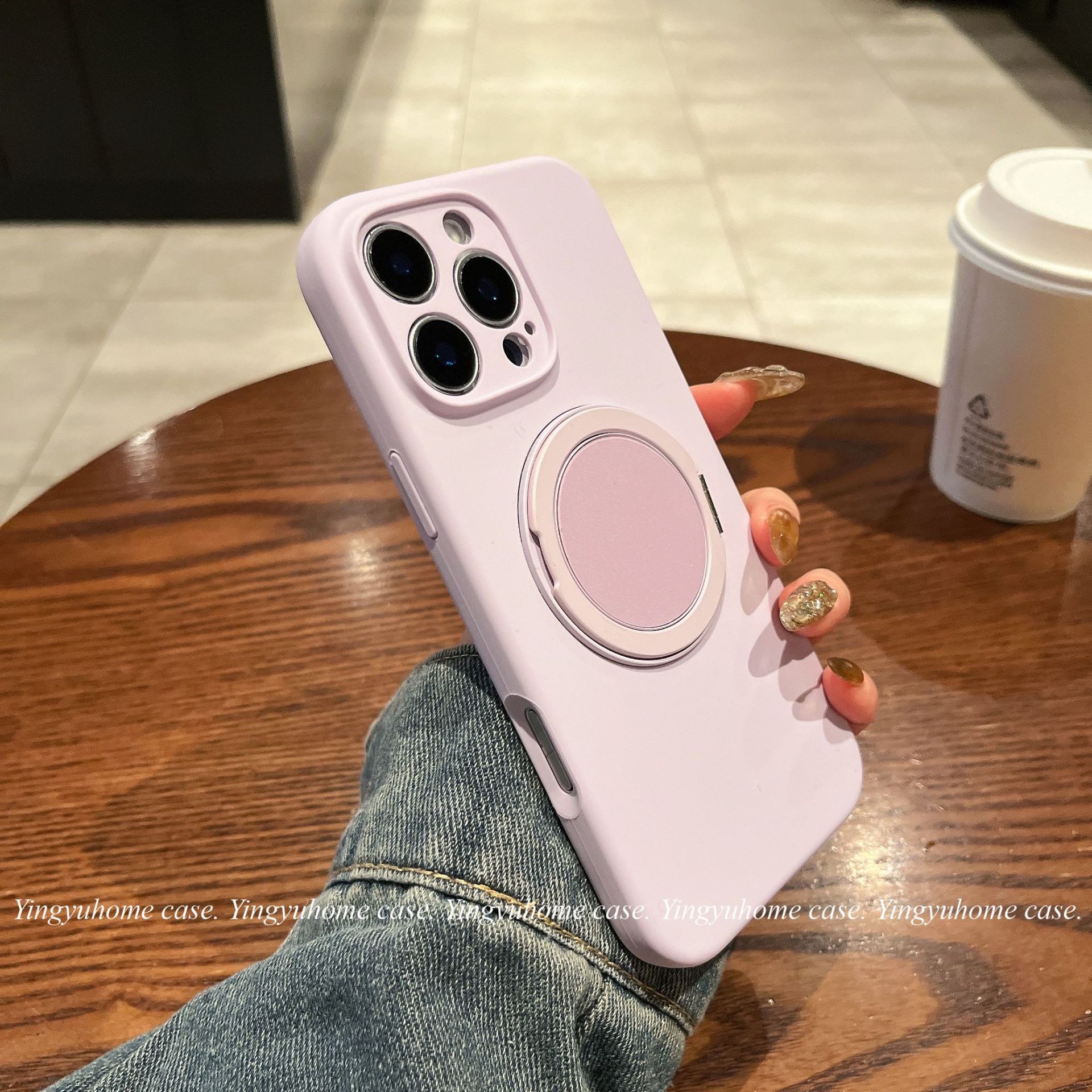 苹果16磁吸手机壳360旋转带支架15promax液态硅胶iPhone14保护套3