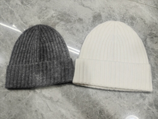 外贸原单出口俄罗斯YOLLO大头围全羊毛针织帽堆堆帽