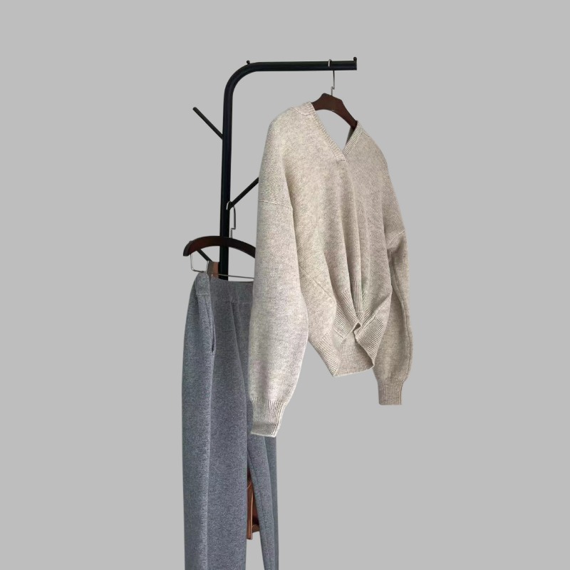 虹旺思汗长袖连帽羊绒