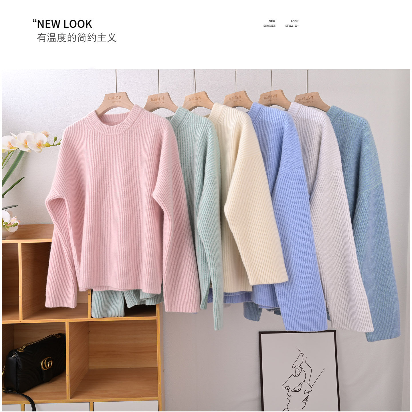 又上新色啦 高端系列塔尖出口小山羊绒毛毯厚实2股双元宝针毛衣女,女装/女士精品,羊绒衫,淘宝优惠券,粉丝福利购,淘宝优惠卷