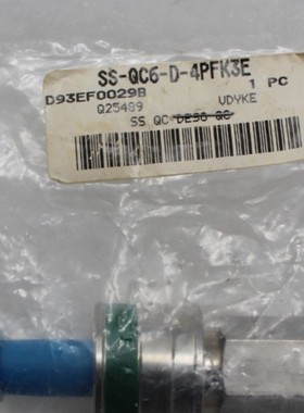 全新  世伟洛克 SS-QC6-D-4PFK3E 快速连接 STEM 气门 SSQC6D