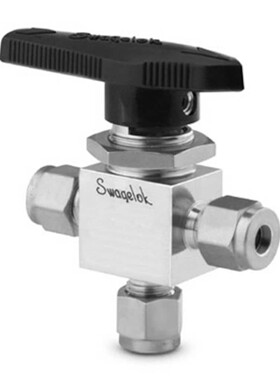 SwagelokSS-43GXS4-SC11不锈钢3通球阀1/4in.卡套管0.9Cv