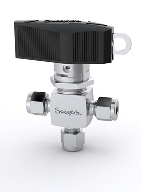 SS-43GXS4-LL不锈钢3通球阀1/4 in.卡套管接头0.90Cv 40G